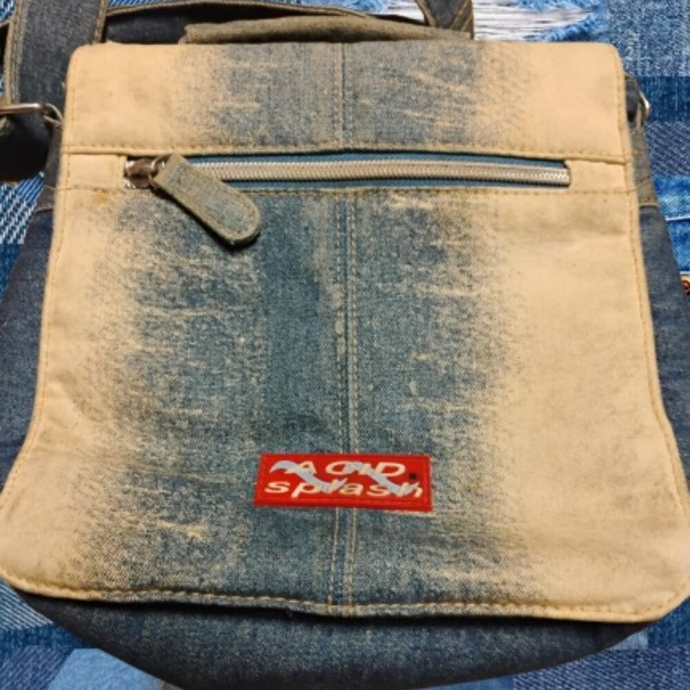 Acid Splash Denim Bag 💙